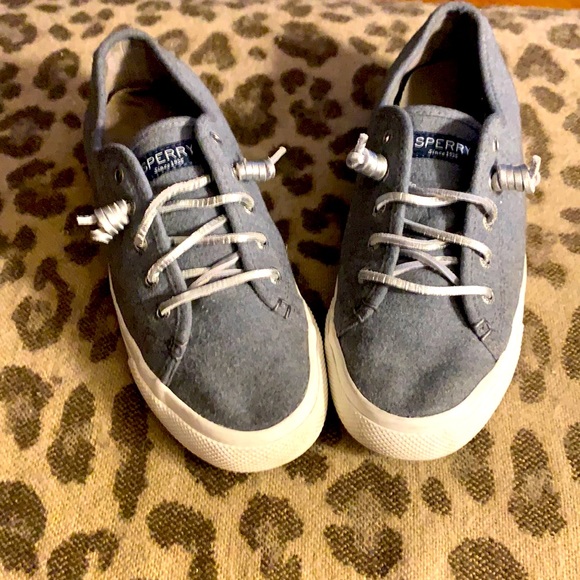 Sperry Shoes - Sperry Grey Flannel Sneaks, 7